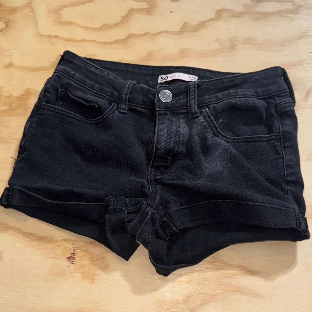 SO Black Jean Shorts for Women